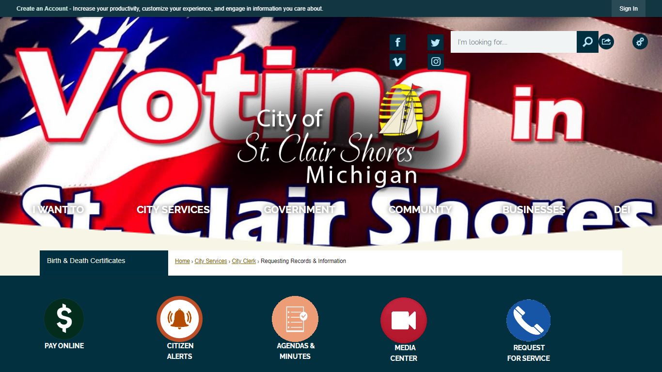 Requesting Records & Information - St. Clair Shores, MI